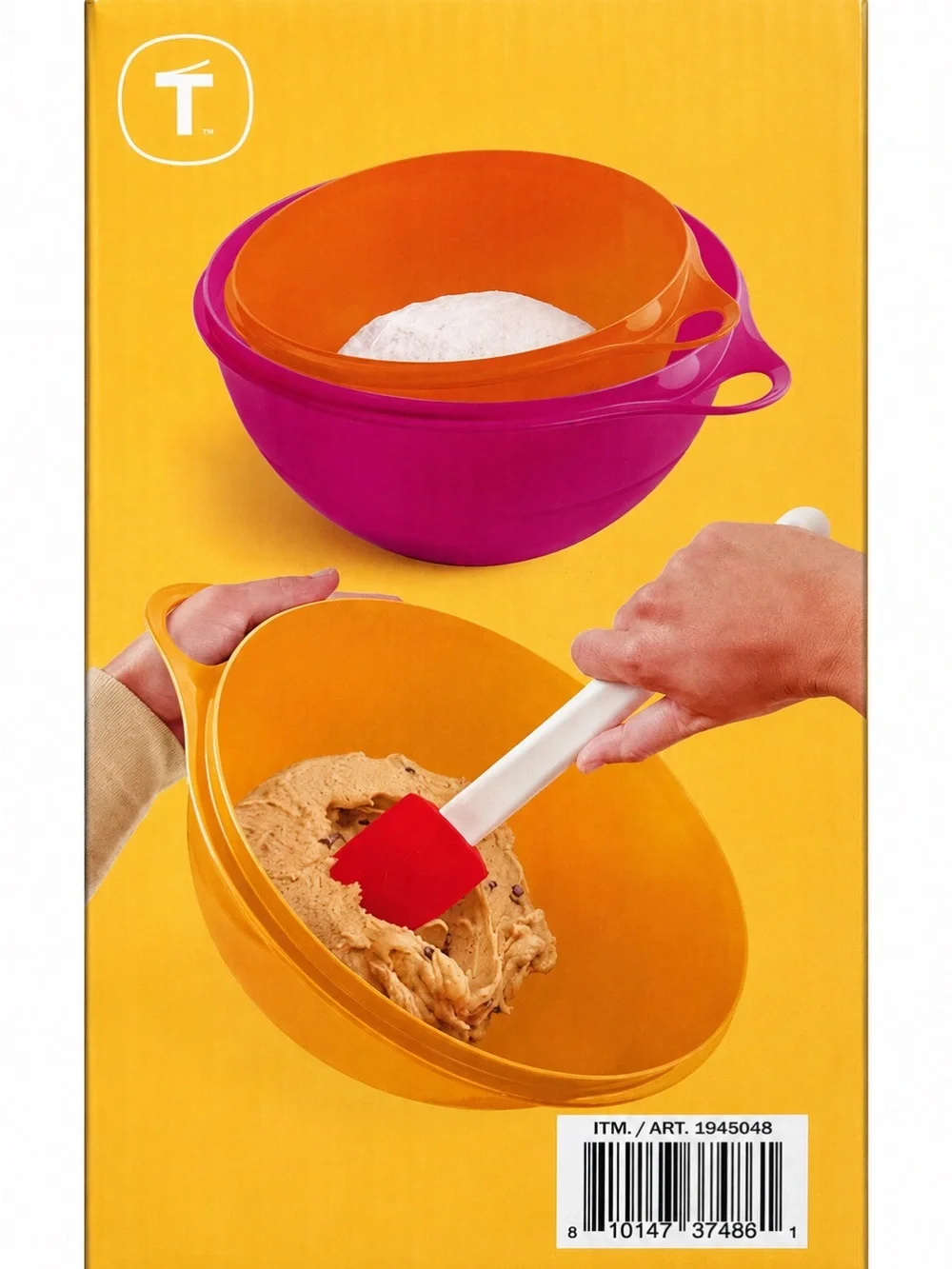 NEW Tupperware Thatsa Bowl 6 Piece Set 12.5 19 33 Cup Pink Orange Yellow